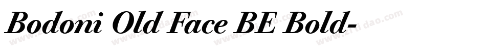 Bodoni Old Face BE Bold字体转换